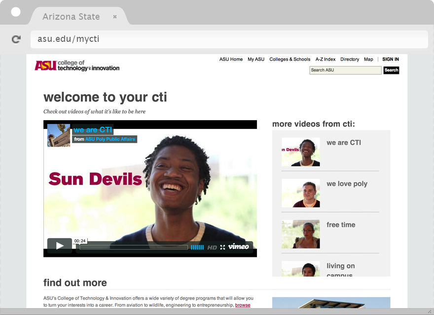 ASU mycti campaign